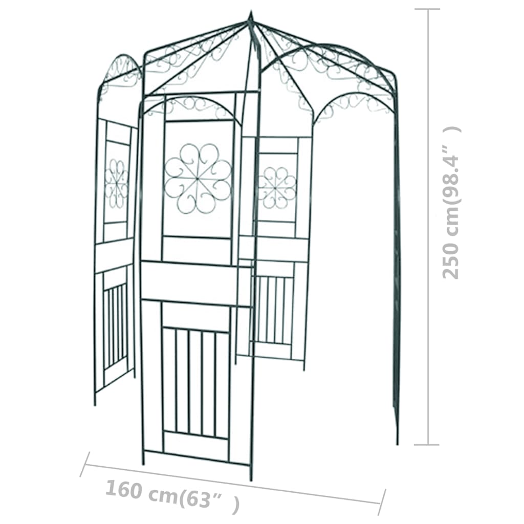 Voûte De Jardin 250 Cm Vert Foncé