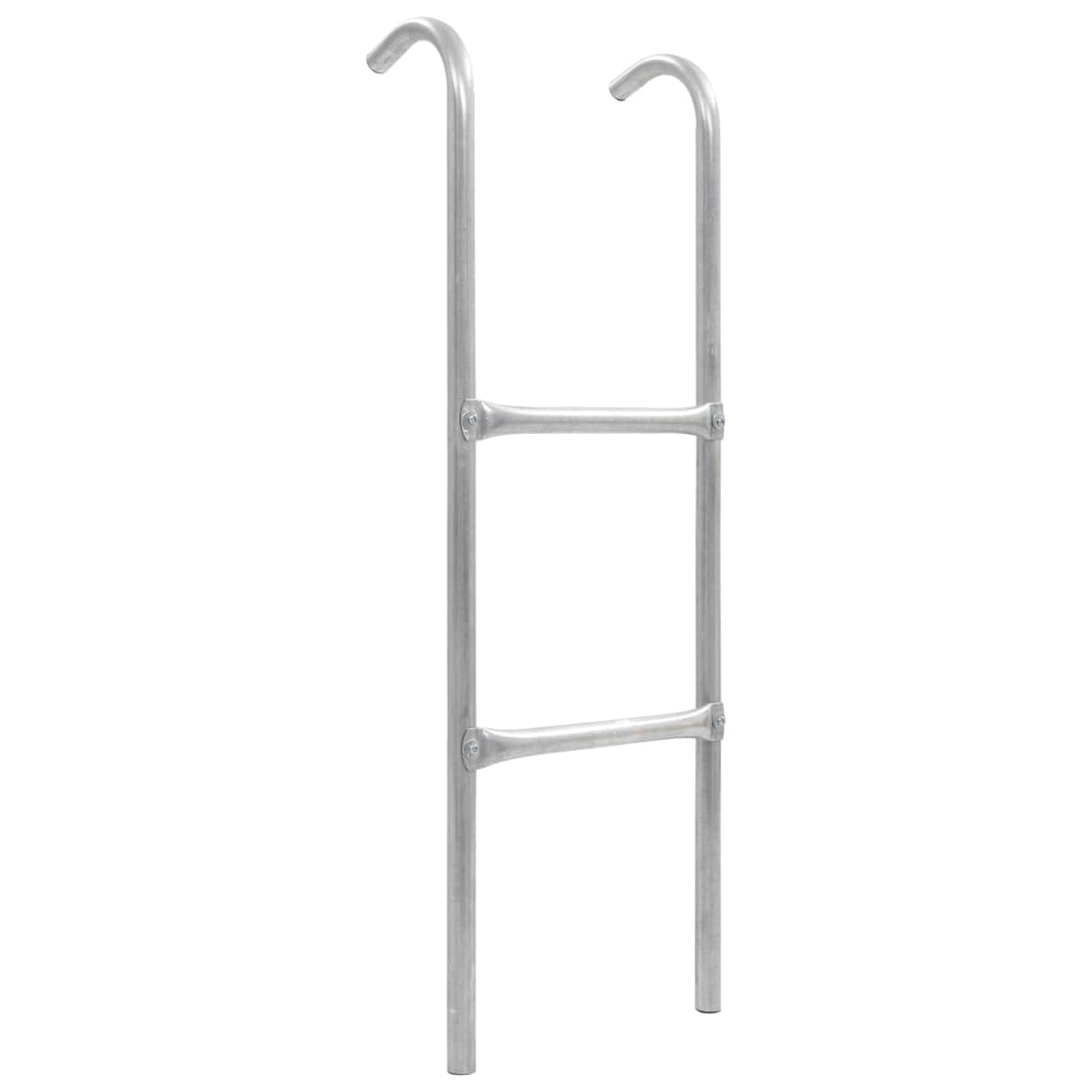 Échelle De Trampoline À 2 Marches Acier Argenté 102,6 Cm
