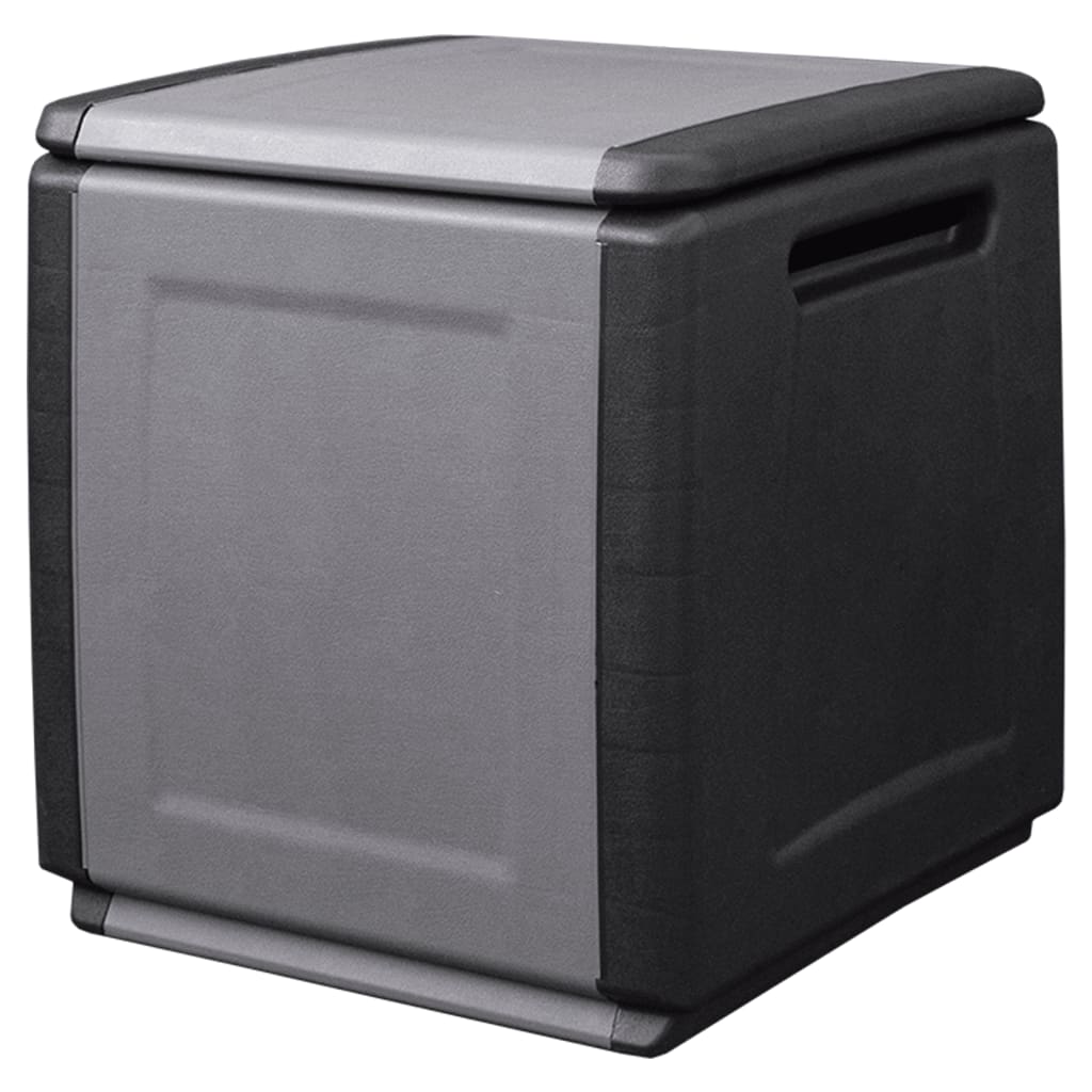 Boîte De Rangement De Jardin 330 L Gris Foncé Noir