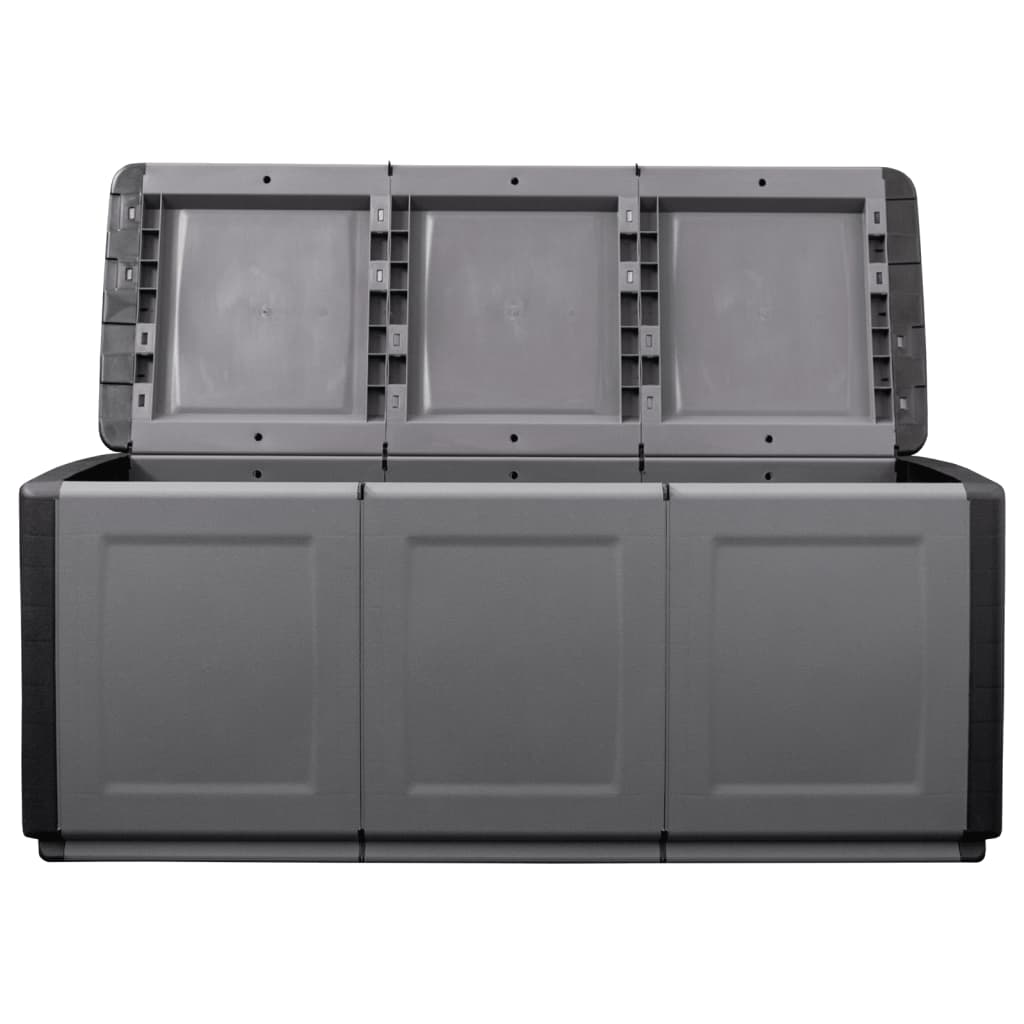 Boîte De Rangement De Jardin 330 L Gris Foncé Noir