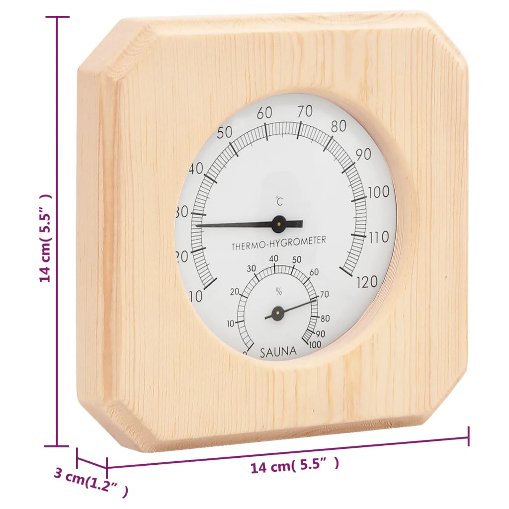 Ensemble 2 En 1 Hydrothermographe Et Minuterie À Sable De Sauna