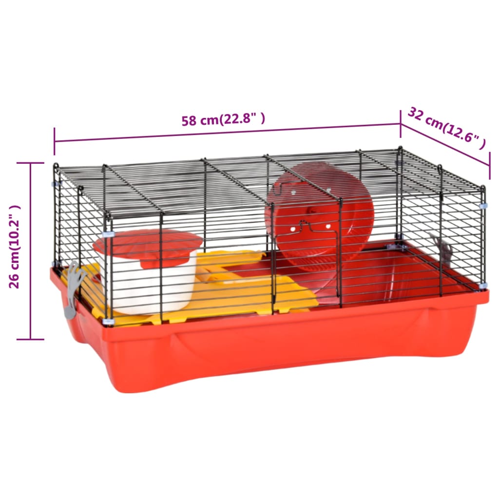 Cage Pour Hamsters Polypropylène Et Métal