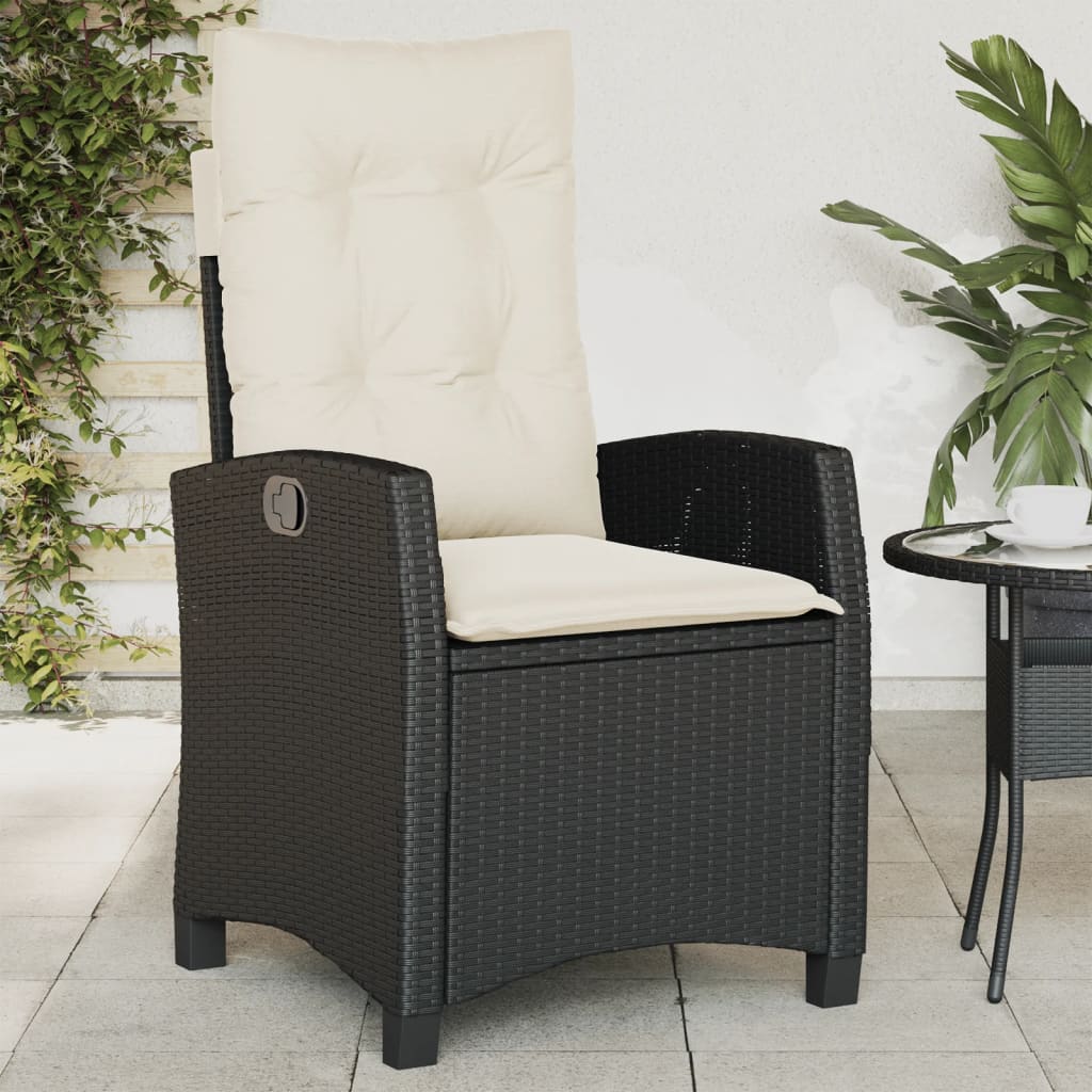 Chaise Inclinable De Jardin Et Repose-Pied Mélange Beige Rotin