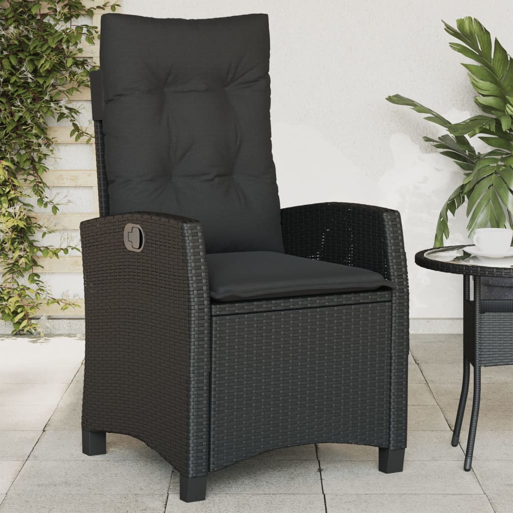 Chaise Inclinable De Jardin Et Repose-Pied Mélange Beige Rotin