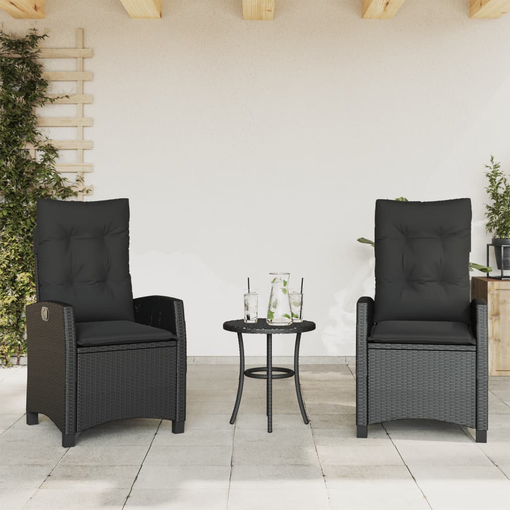 Chaise Inclinable De Jardin Et Repose-Pied Mélange Beige Rotin