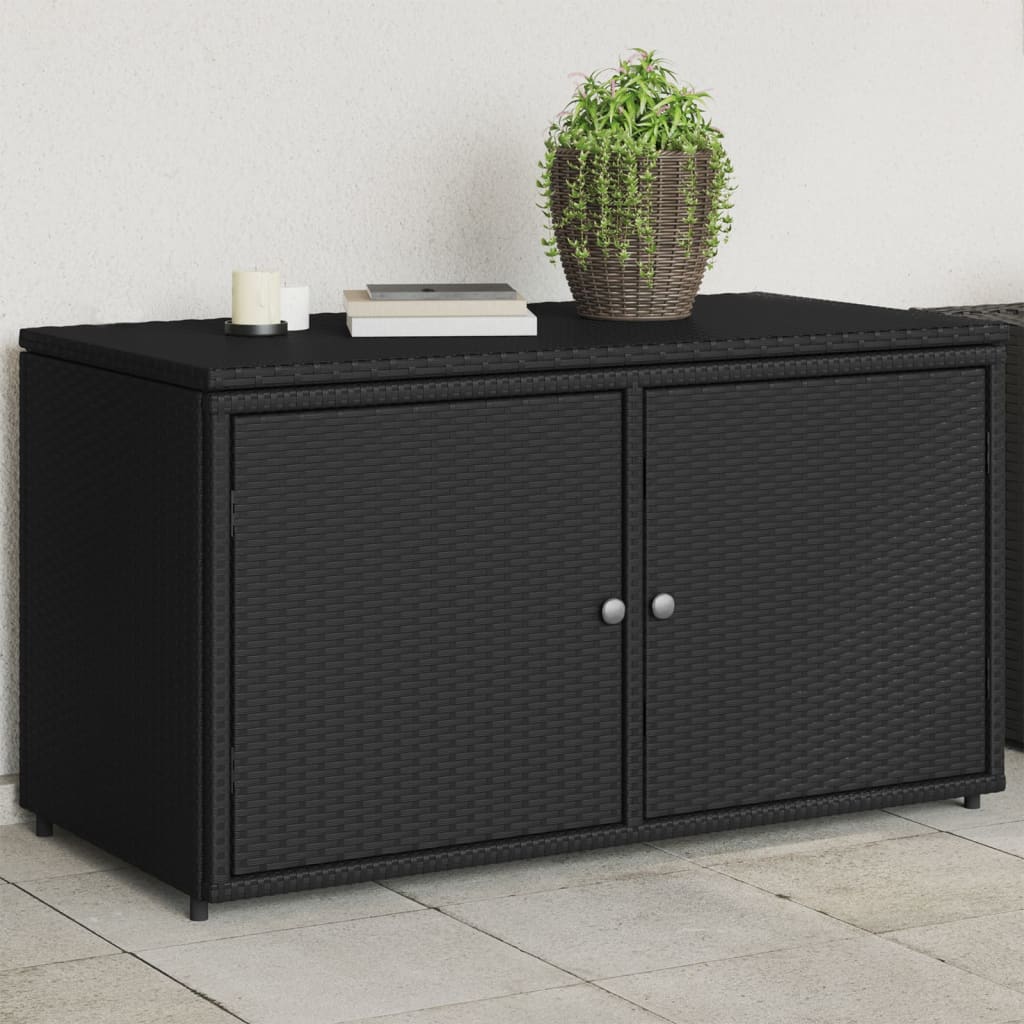 Armoire De Rangement Jardin 110X55X60,5Cm Résine Tressée