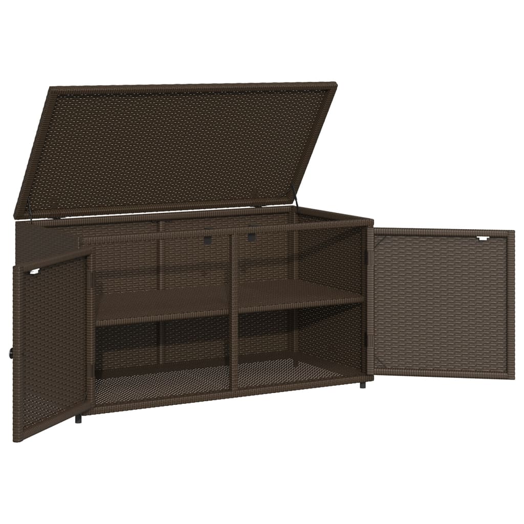 Armoire De Rangement Jardin 110X55X60,5Cm Résine Tressée