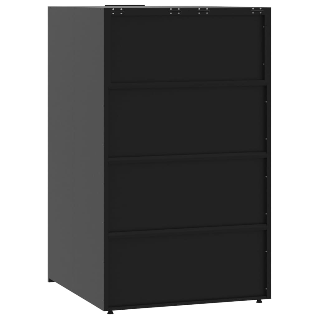 Rangement À Roulettes Pour Poubelles Pour 6 Bacs Acier
