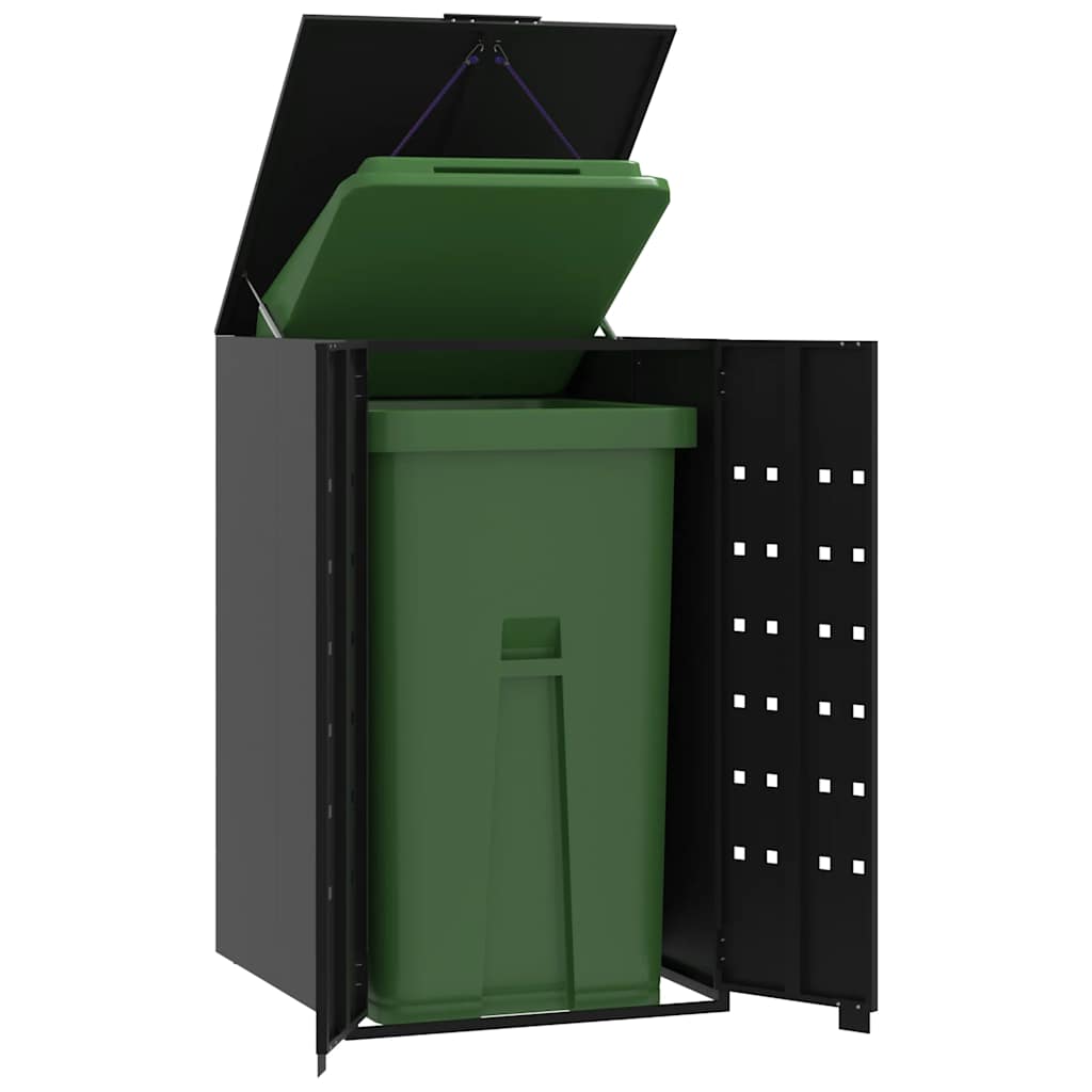 Rangement À Roulettes Pour Poubelles Pour 6 Bacs Acier