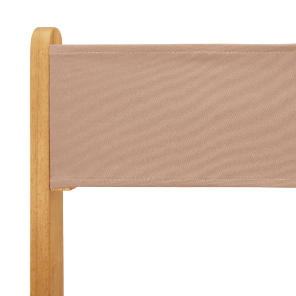 Ensemble À Manger De Jardin 5 Pcs Tissu Et Bois Massif
