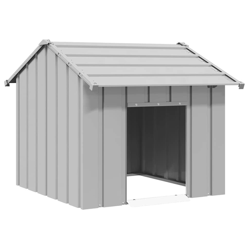 Niche Pour Chien Avec Toit Noir Acier Galvanisé