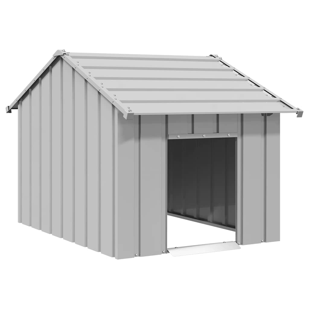 Niche Pour Chien Avec Toit Noir Acier Galvanisé