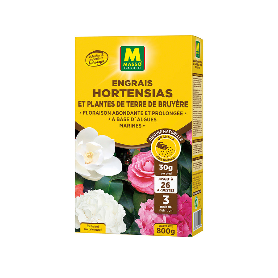 Engrais hortensias et plantes de terre de bruyère 800g