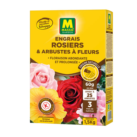 Engrais rosiers et arbustes à fleurs 1,5kg