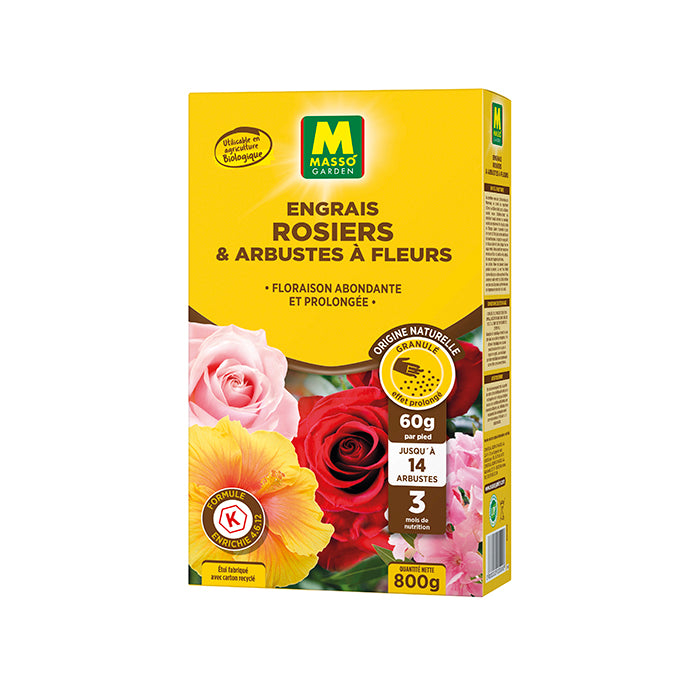 Engrais rosiers et arbustes à fleurs 800g