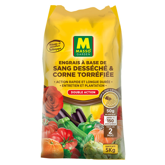 Engrais à base de sang desséché et corne torréfiéen 5kg