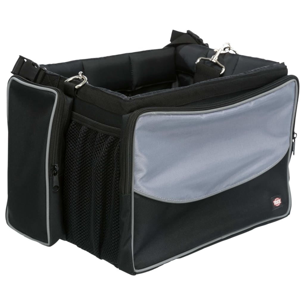 Trixie Trixie Panier Avant De Vélo Pour Animaux 41X26X26 Cm Noir Et Gris