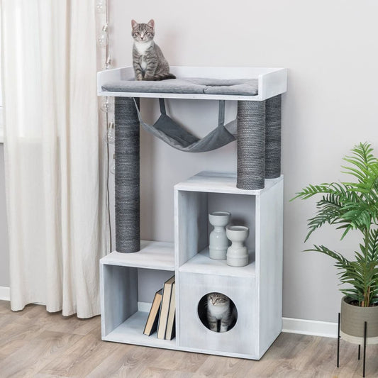 Trixie Trixie Griffoir Pour Chat Avec Fonction D'étagère 72X38X110 Cm Gris
