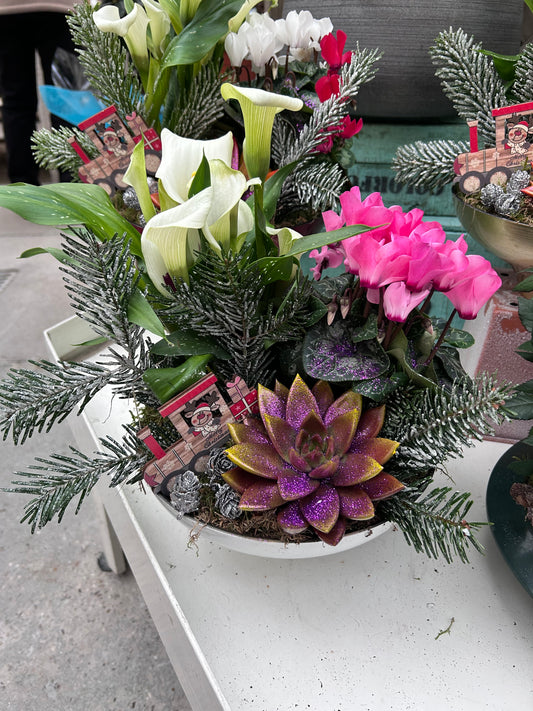 Composition florale pour les fêtes de fin d'année