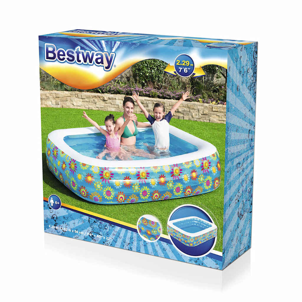 Bestway Bestway Piscine Gonflable Pour Enfants Bleu 229X152X56 Cm