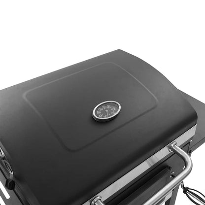 Gril De Barbecue Au Charbon De Bois Et Étagère Inférieure Noir