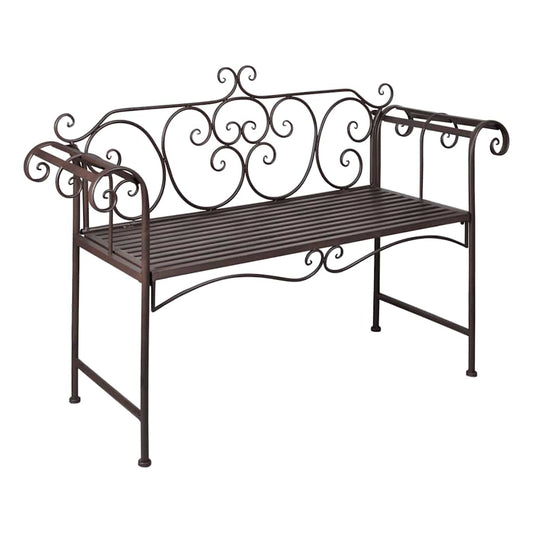 Banc De Jardin 132 Cm Acier Antique
