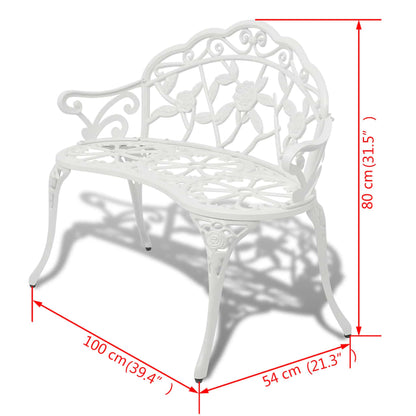 Banc De Jardin 100 Cm Aluminium Coulé