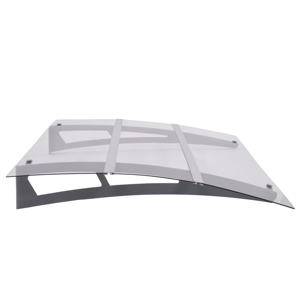 Auvent De Porte Argent Et Transparent Pet
