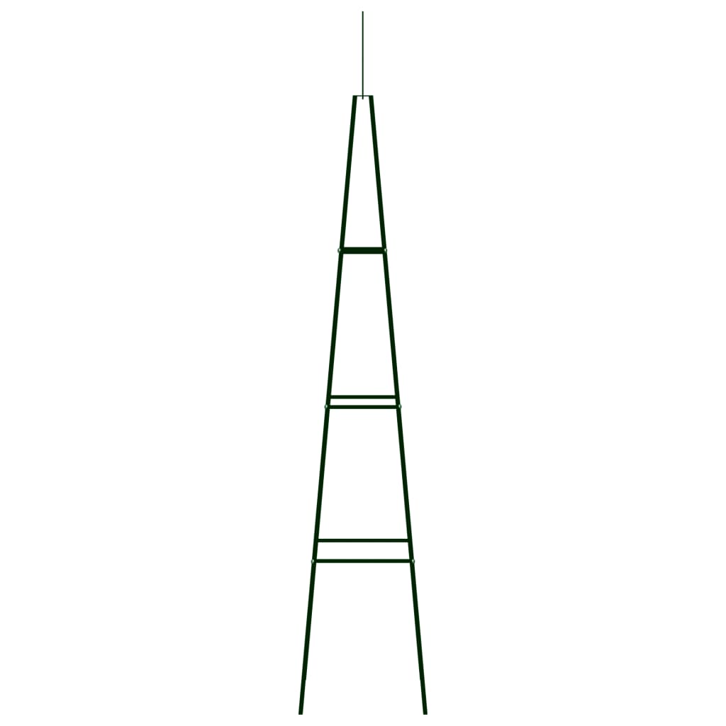 Supports Plantes Grimpantes 2 Pcs Vert Foncé 35X35X195 Cm Fer