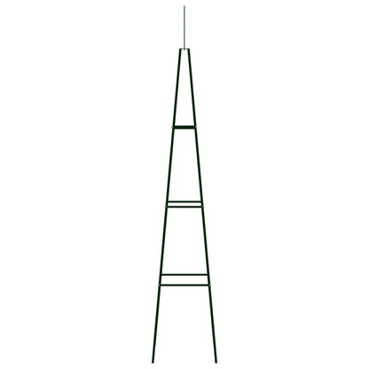 Supports Plantes Grimpantes 2 Pcs Vert Foncé 35X35X195 Cm Fer