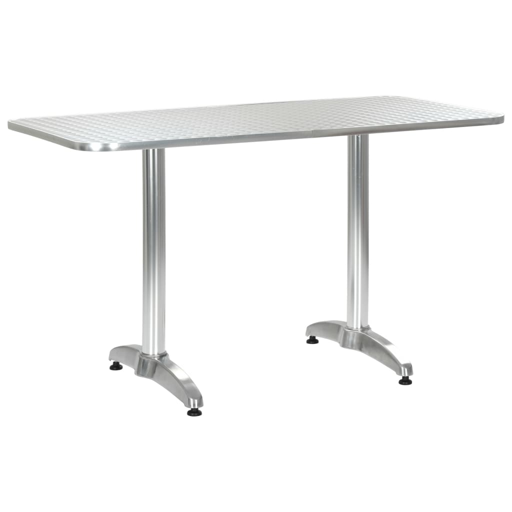 Table De Jardin Argenté Aluminium