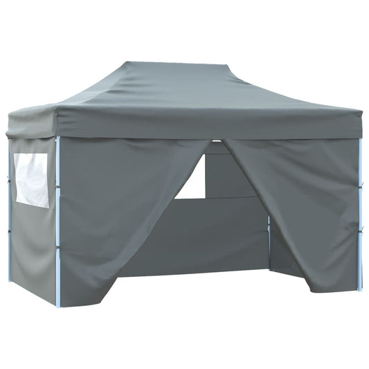 Tente De Réception Pliable Avec 4 Parois 3X4 M Acier