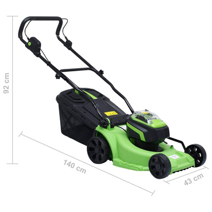 Tondeuse À Gazon Sans Fil Avec 2 Bloc-Piles 20V 2000 Mah Li-Ion