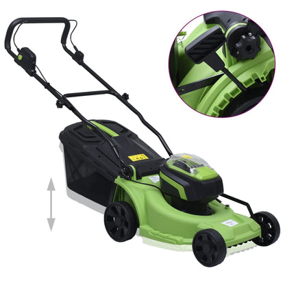 Tondeuse À Gazon Sans Fil Avec 2 Bloc-Piles 20V 2000 Mah Li-Ion