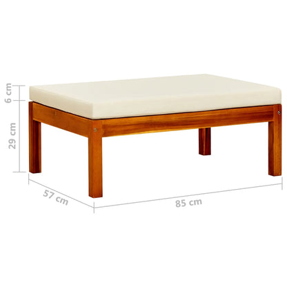 Repose-Pieds De Jardin Lot De 2 Bois D'acacia Massif