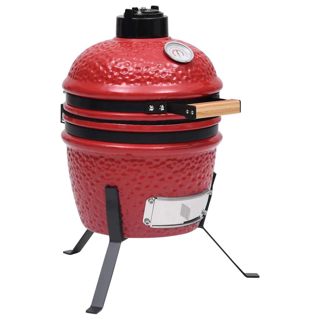 Barbecue À Fumoir Kamado 2-En-1 Céramique 56 Cm