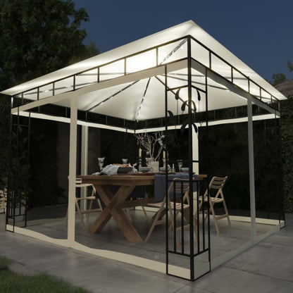 Tonnelle Avec Moustiquaire Et Lumières Led 4X3X2,73 M