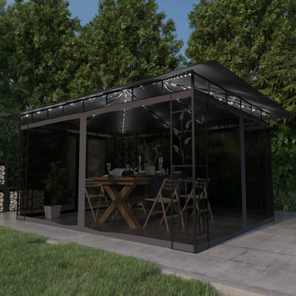 Tonnelle Avec Moustiquaire Et Lumières Led 4X3X2,73 M