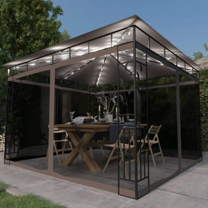 Tonnelle Avec Moustiquaire Et Lumières Led 4X3X2,73 M