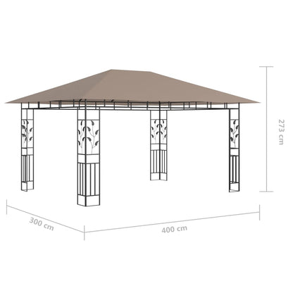 Tonnelle Avec Moustiquaire Et Lumières Led 4X3X2,73 M