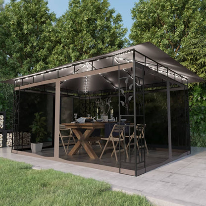 Tonnelle Avec Moustiquaire Et Lumières Led 4X3X2,73 M
