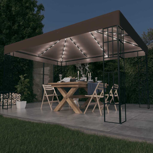 Tonnelle Avec Guirlande Lumineuse À Led 4X3 M
