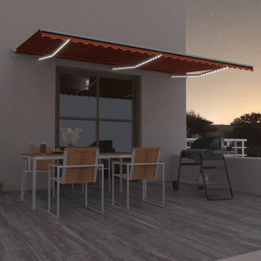 Auvent Automatique Capteur De Vent Led Orange Marron