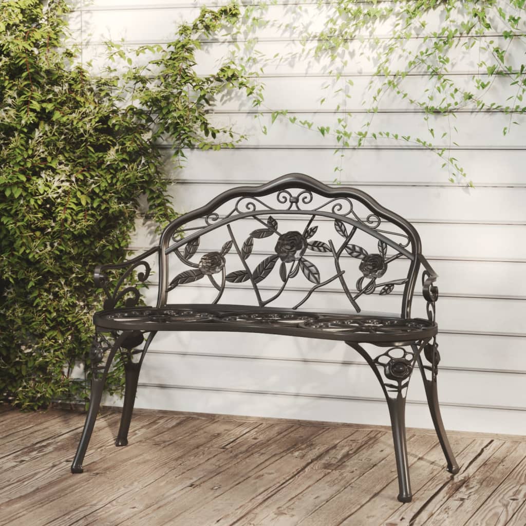 Banc De Jardin 100 Cm Aluminium Coulé
