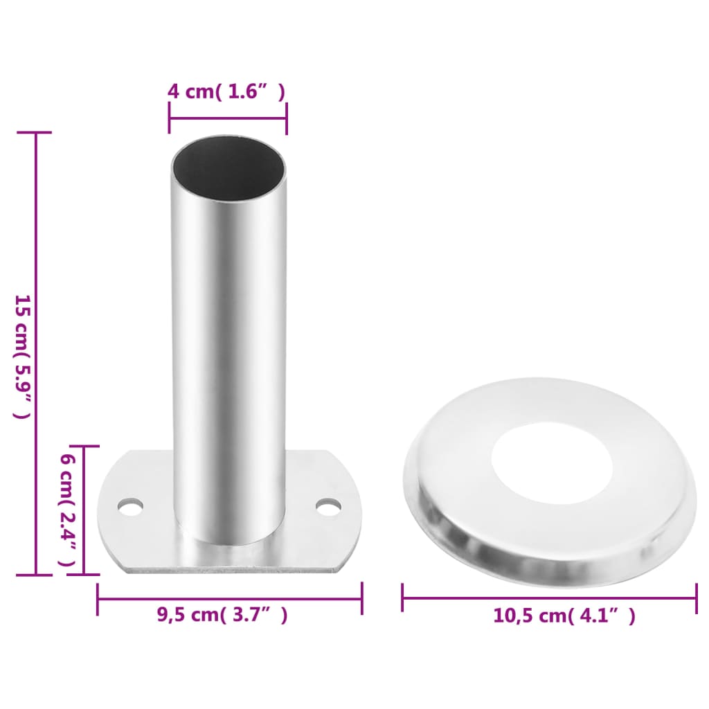 Supports De Main Courante Pour Échelle De Piscine 2 Pcs