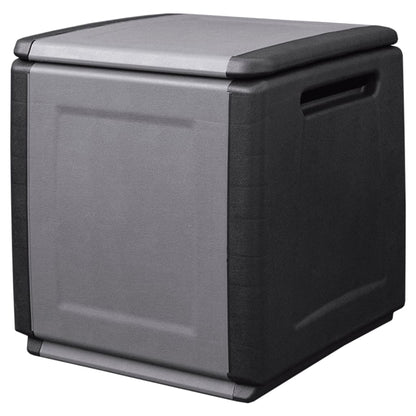 Boîte De Rangement De Jardin 330 L Gris Foncé Noir