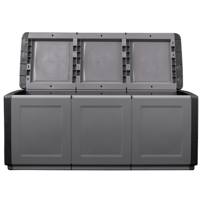 Boîte De Rangement De Jardin 330 L Gris Foncé Noir