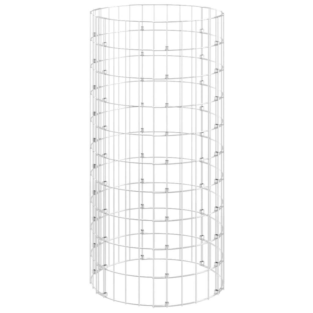 Composteur De Jardin Ø50X100 Cm Acier Galvanisé