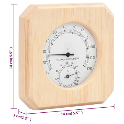 Ensemble 2 En 1 Hydrothermographe Et Minuterie À Sable De Sauna