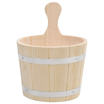 Ensemble De Seau Et Louche Pour Sauna Bois Massif De Pin